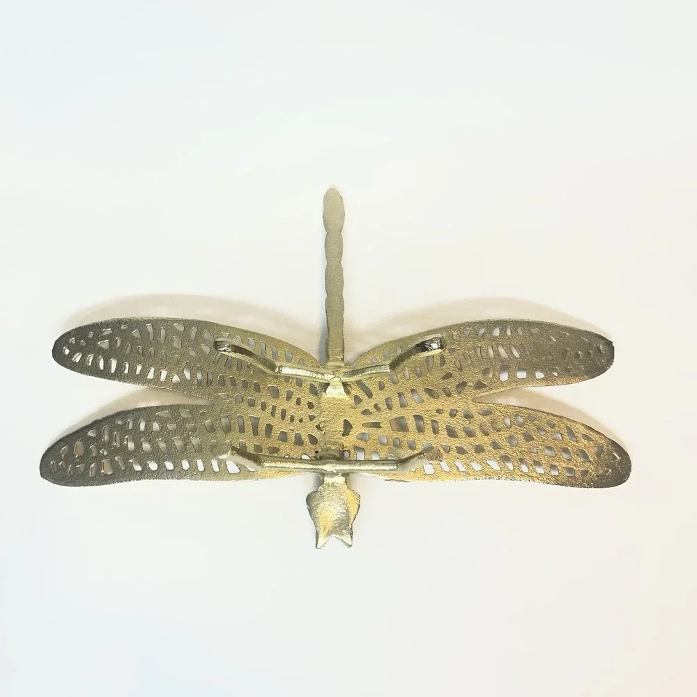 Home Decorating Insect Large Gold‎ Metal Dragonfly Figure Decor 15